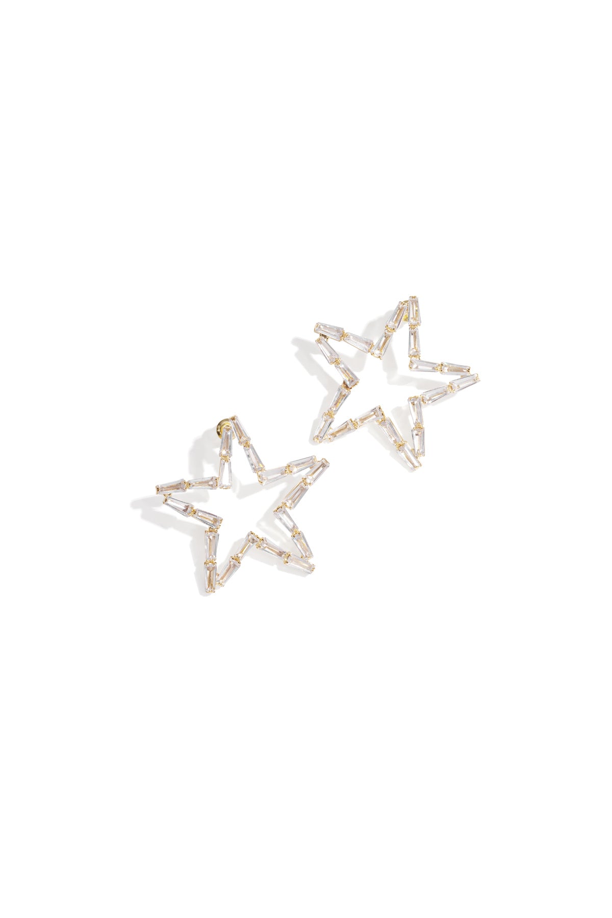 Goud & Zilver Celestia Crystal Star Oorbellen RVS Goud & Zilver – productfoto | Tudor Gems