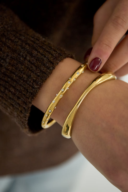 Luméa RVS Bangle Goud & Zilver Goud — RVS Waterproof Nikkelvrij | Tudor Gems