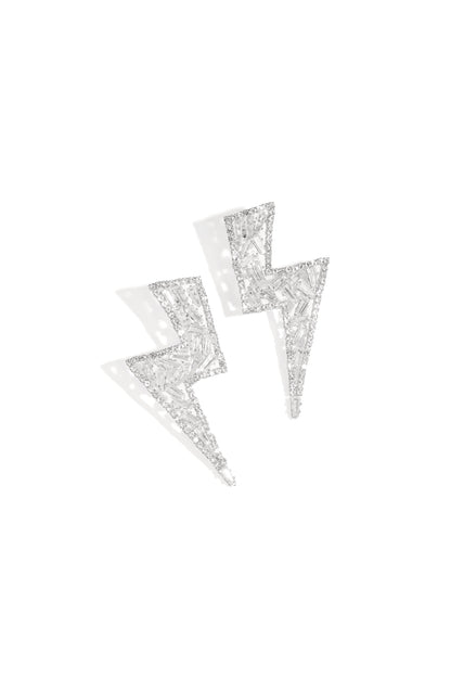Goud & Zilver Stormflash Lightning Studs – Bliksem Oorbellen RVS Goud & Zilver – lifestyle shot | Tudor Gems