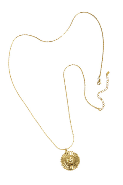 Ketting met platte details en grote hanger