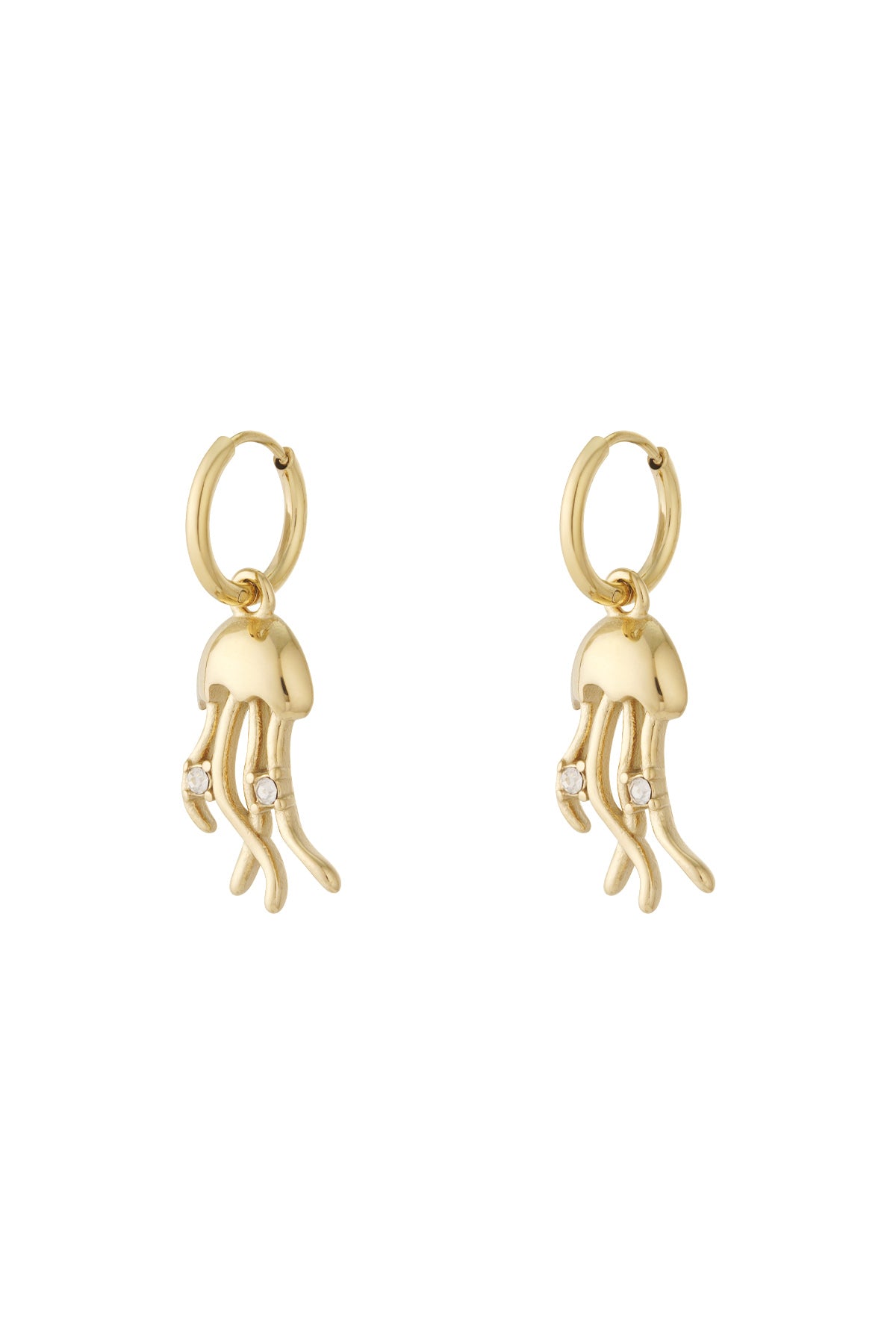 Goud & Zilver Medusa Kwallen Oorbellen RVS Goud & Zilver – productfoto | Tudor Gems