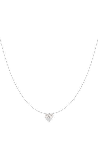 Goud & Zilver Lucky Heart Ketting RVS – Goud & Zilver – gedragen op model | Tudor Gems