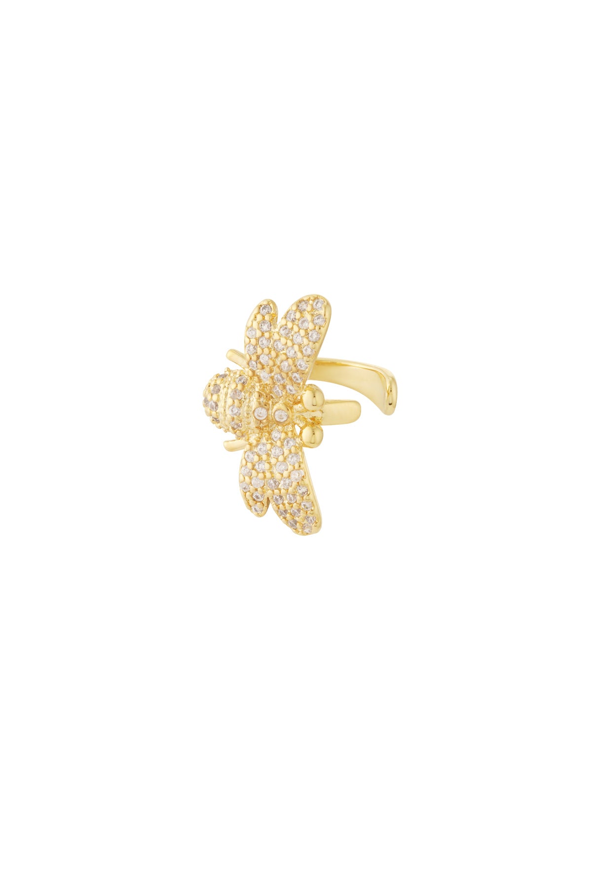 Goud & Zilver Luna Dragonfly Ear Cuff RVS Goud & Zilver – productfoto | Tudor Gems