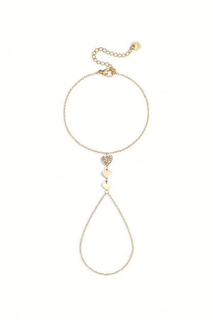 Dolce Hart Handchain van roestvrij staal in goud en zilver | Tudor Gems