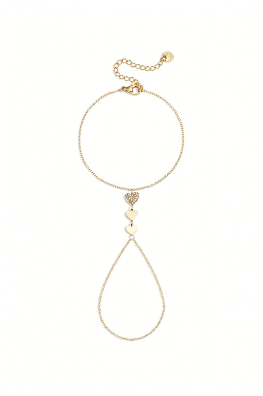 Dolce Hart Handchain van roestvrij staal in goud en zilver | Tudor Gems