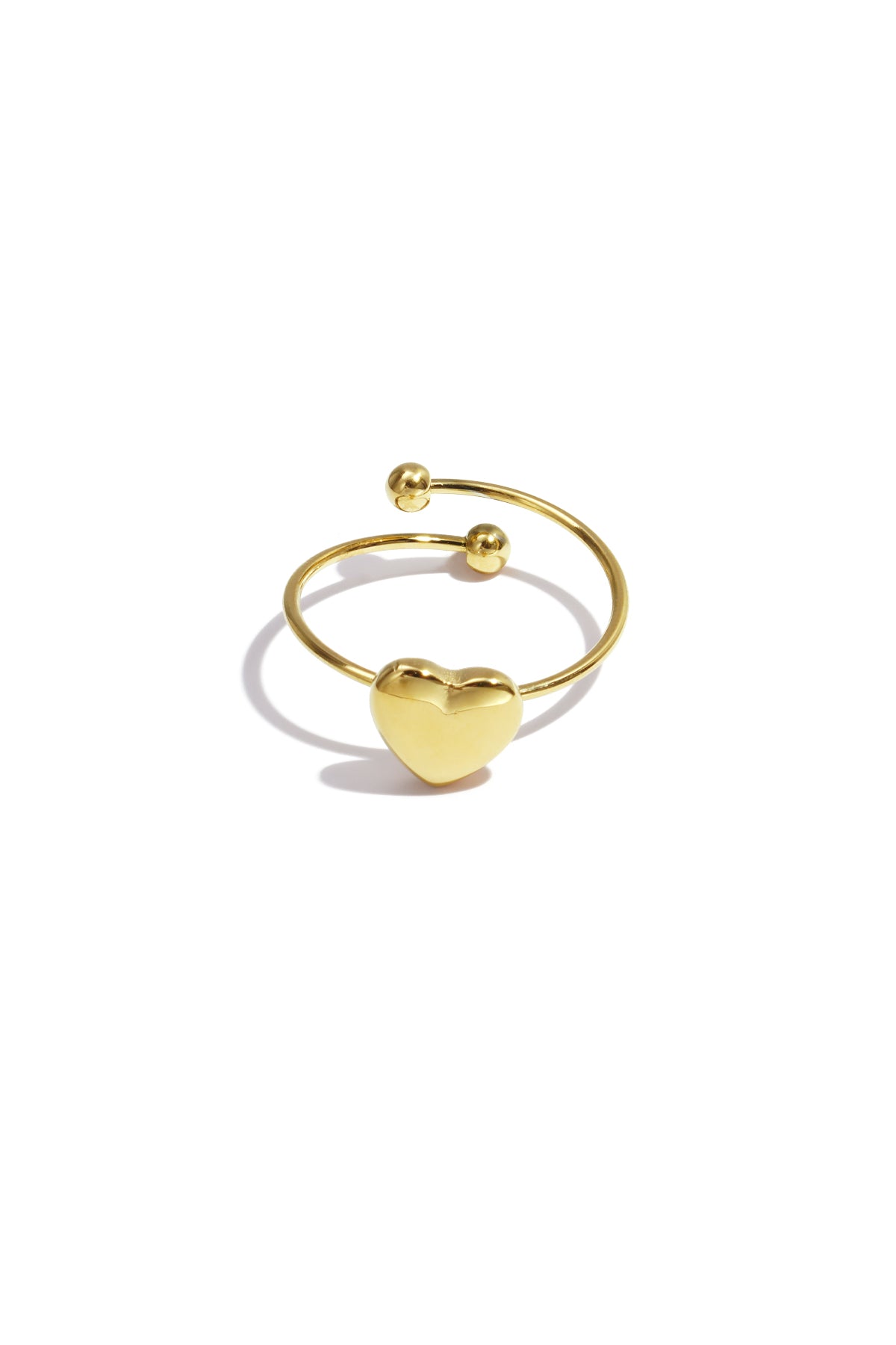 Goud & Zilver Amara Triple Heart Ring RVS – Goud & Zilver – productfoto | Tudor Gems