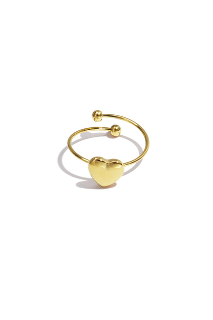 Goud & Zilver Amara Triple Heart Ring RVS – Goud & Zilver – productfoto | Tudor Gems
