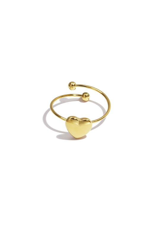 Goud & Zilver Amara Triple Heart Ring RVS – Goud & Zilver – productfoto | Tudor Gems