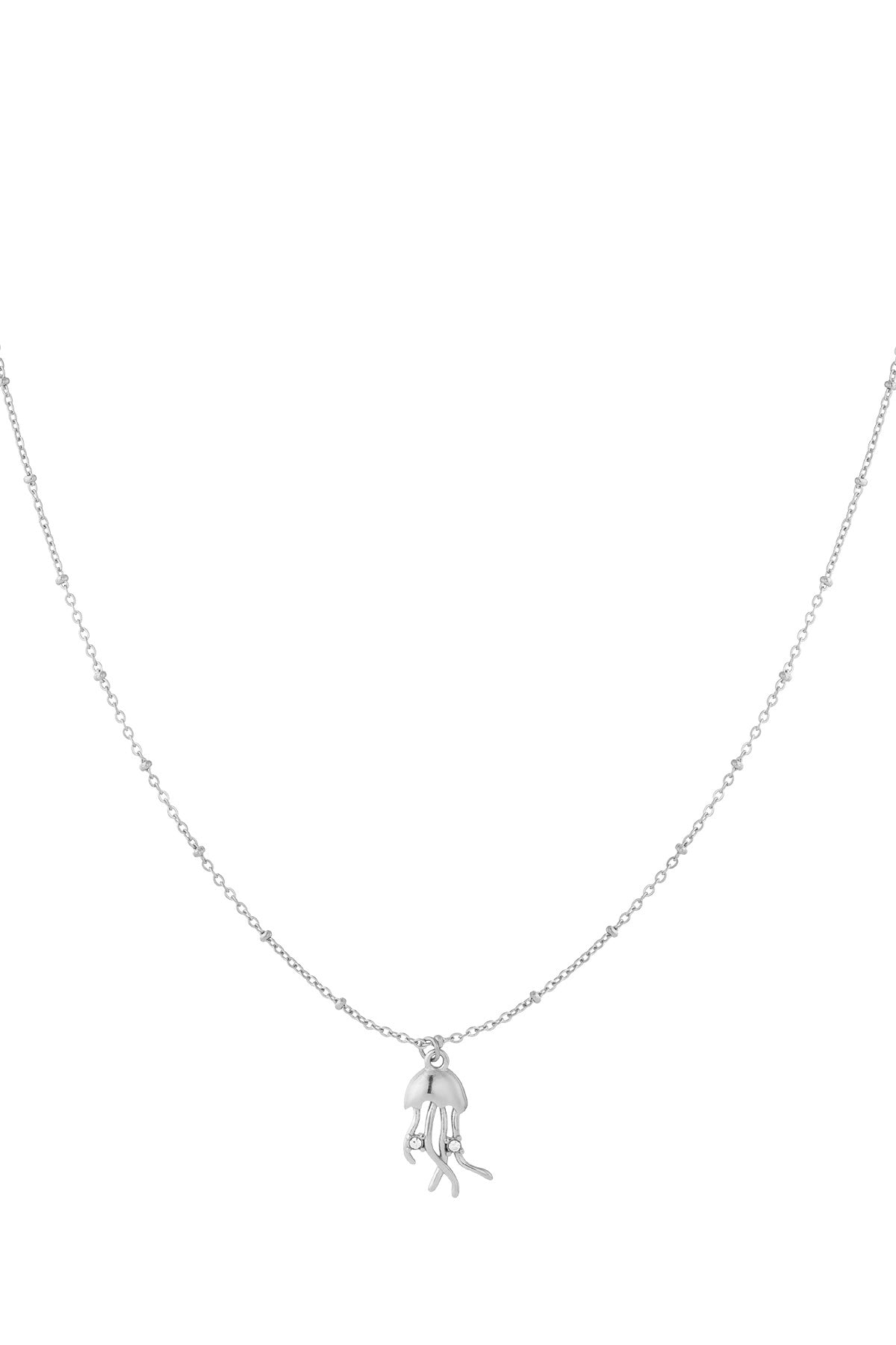 Goud & Zilver Aurelia Jellyfish Ketting RVS – Goud & Zilver – gedragen op model | Tudor Gems