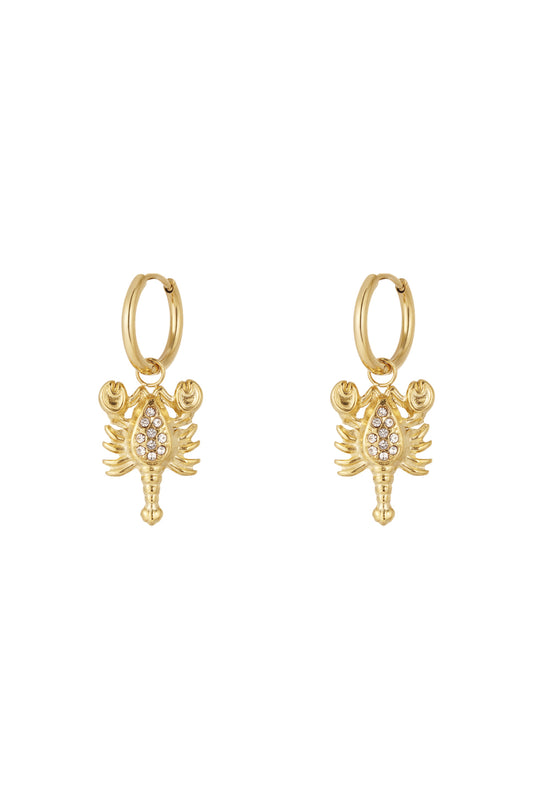 Goud & Zilver Scorpio Spark Schorpioen Oorbellen (RVS) – Goud & Zilver – productfoto | Tudor Gems