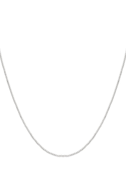 Goud & Zilver Luna Bead Ketting RVS Goud & Zilver – gedragen op model | Tudor Gems