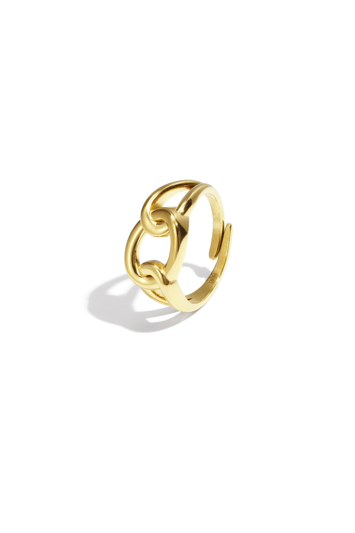 Goud & Zilver Minimalistische Knoop Ring Goud & Zilver – Stainless Steel RVS – productfoto | Tudor Gems