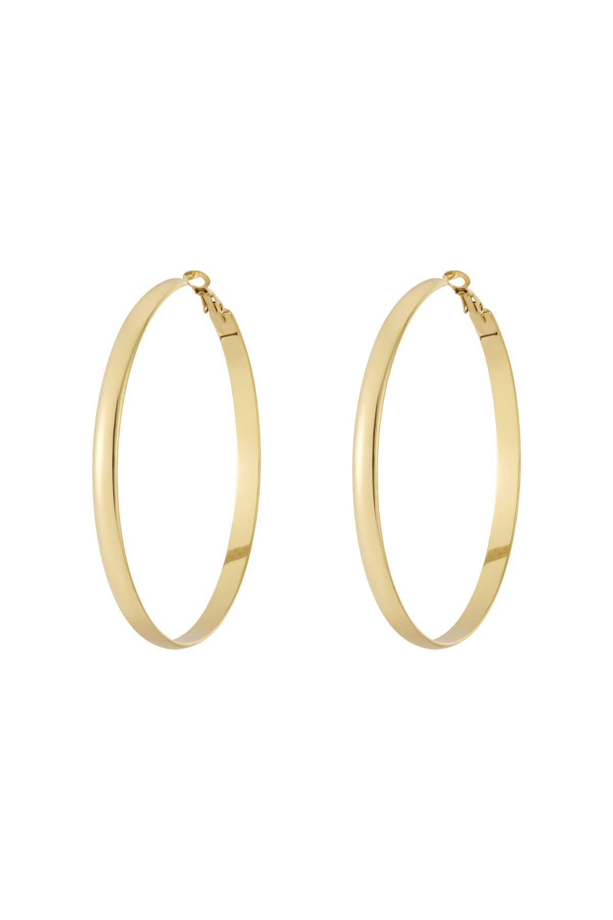 Goud & Zilver Nova Classic Hoop Oorbellen RVS Goud & Zilver – productfoto | Tudor Gems