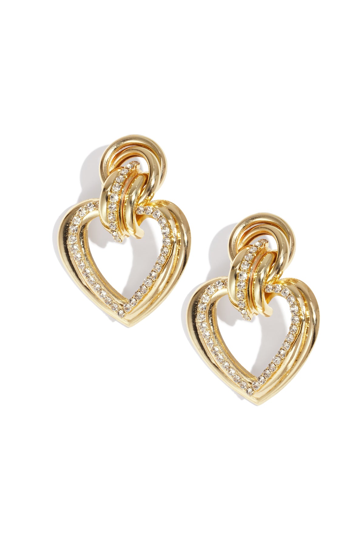 Zilver Luna Heart Drop Oorbellen Zilver RVS – productfoto | Tudor Gems