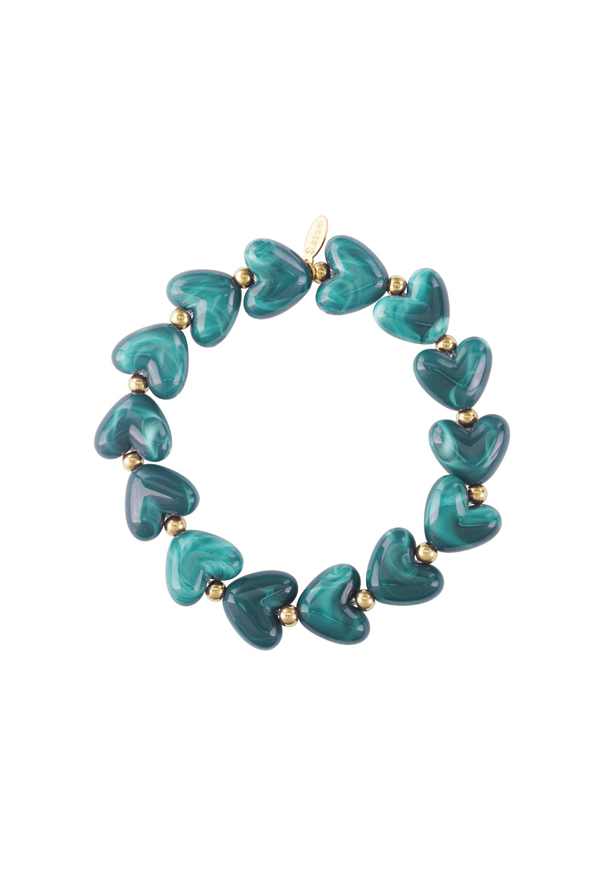 Goud & Roze Sweet Pulse Heart Bracelet – Kralen Hart Armband RVS Goud & Kleuren – foto 8 | Tudor Gems