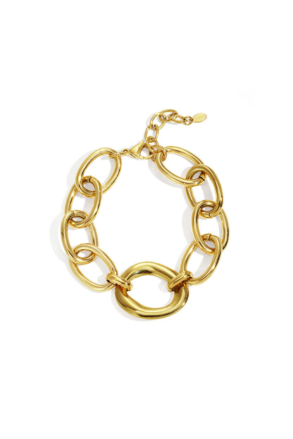 Goud & Zilver Aurora Bold Chain Armband RVS Goud & Goud/Zilver – productfoto | Tudor Gems