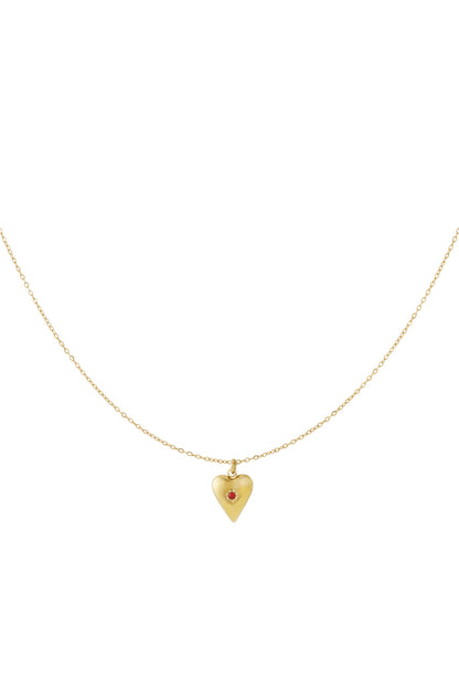 Charming 14K Gold Plated Heart Pendant Necklace