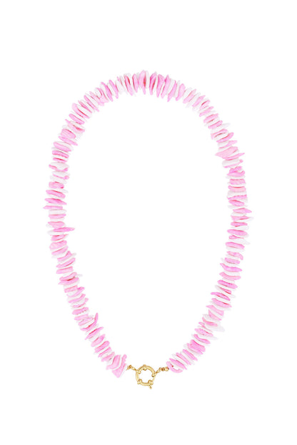 14K Gold Plated Seashell Beaded Necklace for Spring/Summer
