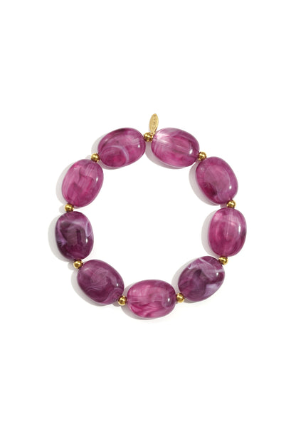 Paars Beaded Armband – Meerdere Kleuren RVS – foto 8 | Tudor Gems