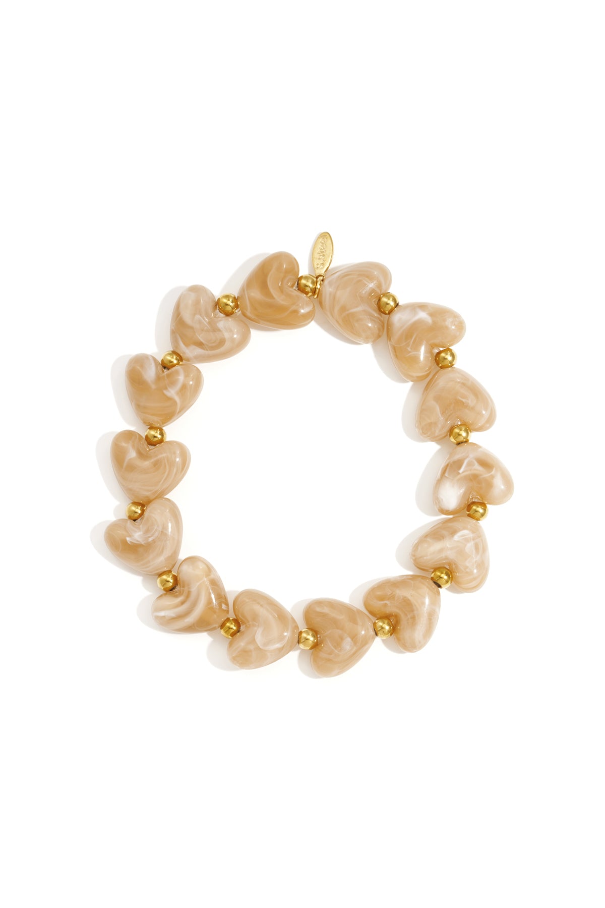 Goud & Roze Sweet Pulse Heart Bracelet – Kralen Hart Armband RVS Goud & Kleuren – foto 14 | Tudor Gems