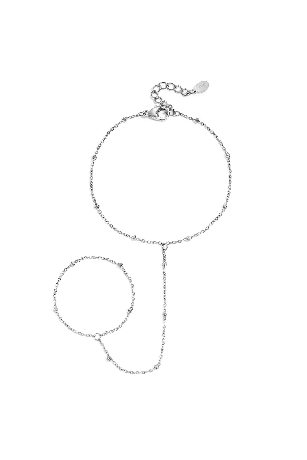 Pia Perla Handchain van roestvrij staal in goud en zilver | Tudor Gems