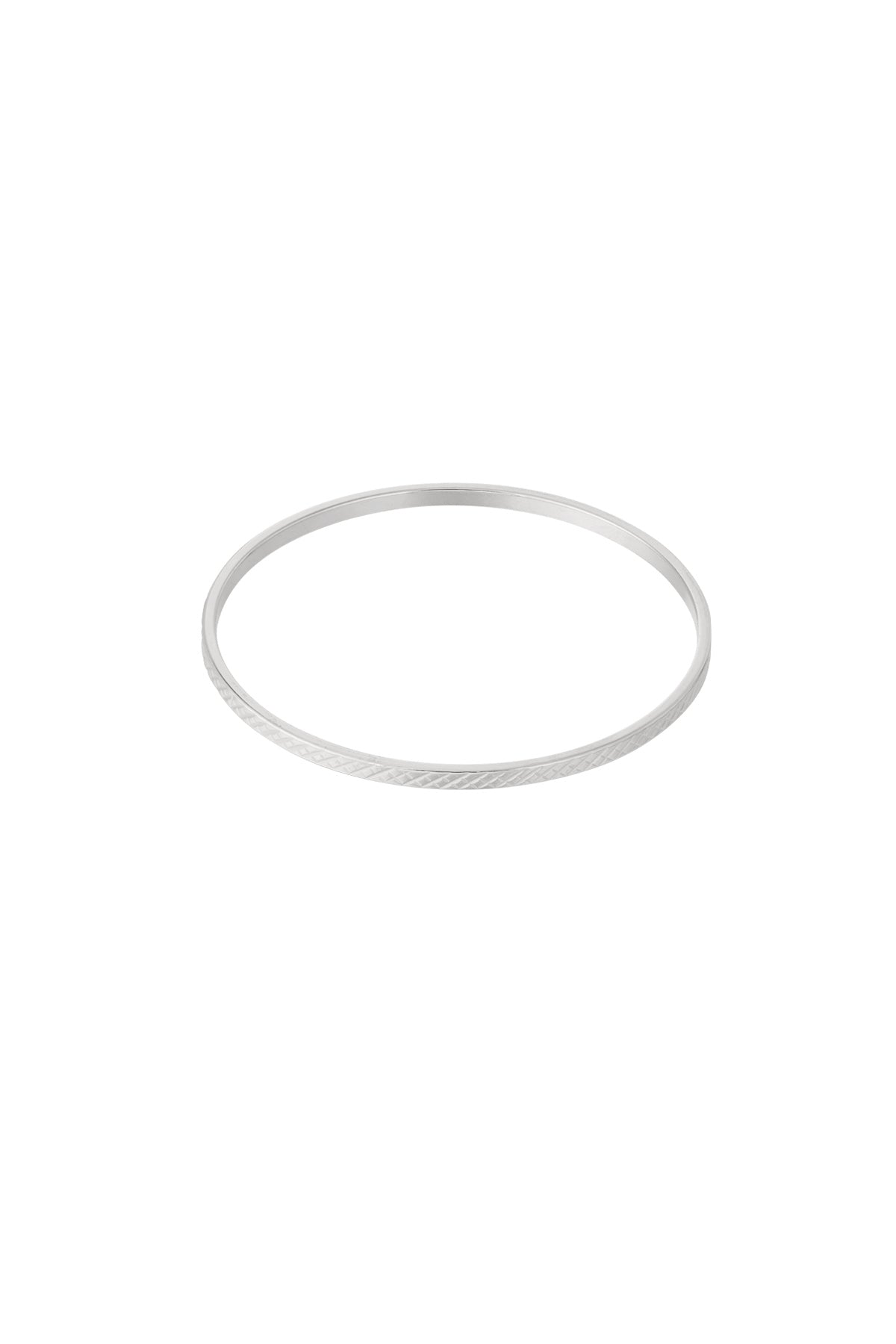 Goud & Zilver Milano Checker Bangle RVS – Goud & Zilver – lifestyle shot | Tudor Gems