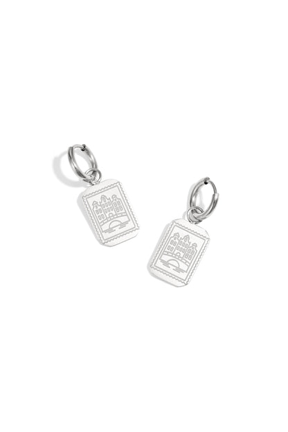 Goud & Zilver Amsterdam Canal Charm Oorbellen RVS Goud & Zilver – foto 7 | Tudor Gems