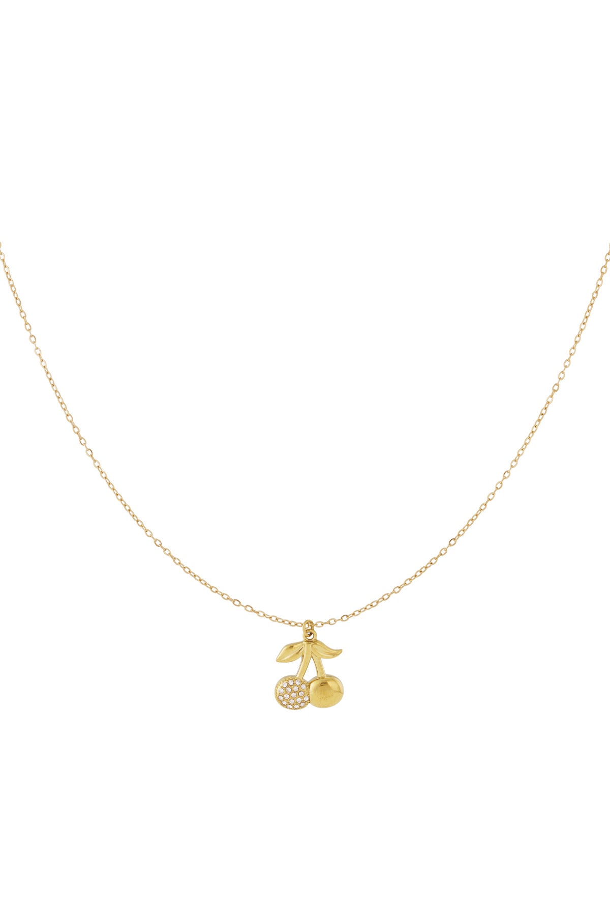 Goud & Zilver Luna Cherry Sparkle Ketting RVS Goud & Zilver – productfoto | Tudor Gems