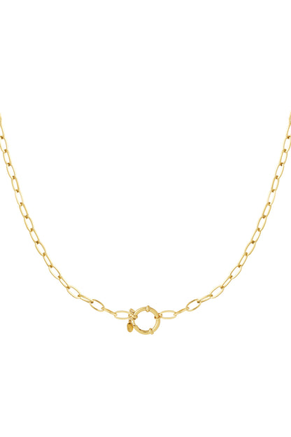 Elegant Gold Stainless Steel Chain Necklace for Everyday Wear