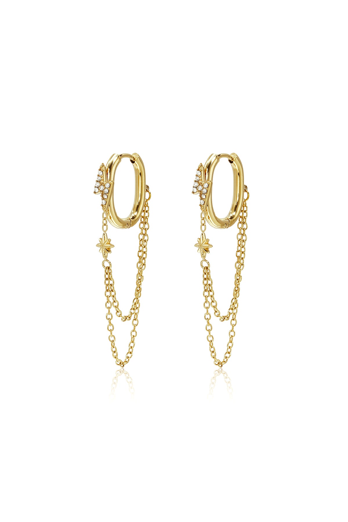 Lucia Zirkonia Ketting Oorbellen RVS Zilver – productfoto | Tudor Gems