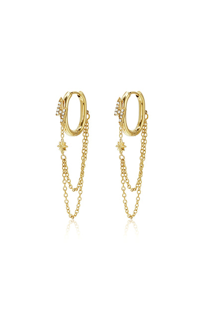 Lucia Zirkonia Ketting Oorbellen RVS Zilver – productfoto | Tudor Gems