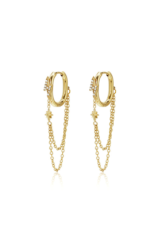 Lucia Zirkonia Ketting Oorbellen RVS Zilver – productfoto | Tudor Gems