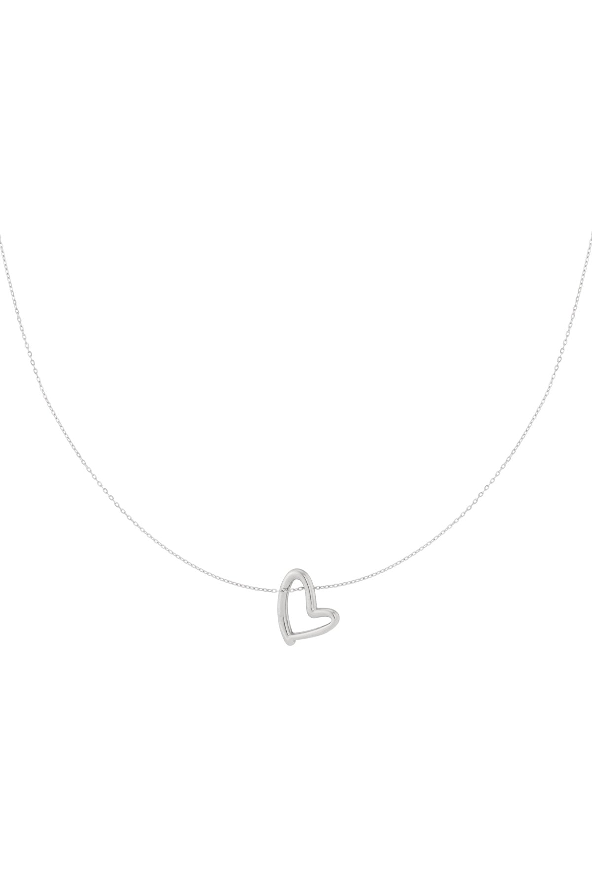 Goud & Zilver Mini Heart Ketting RVS – Goud & Zilver – gedragen op model | Tudor Gems