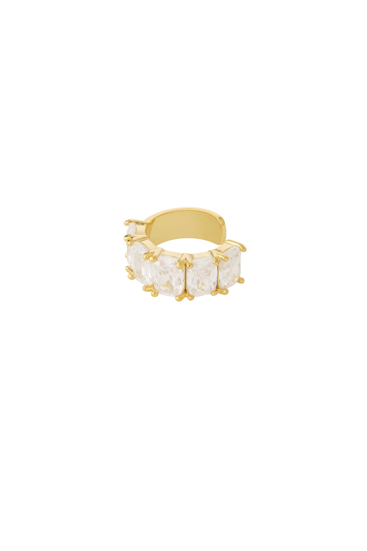 Goud & Zilver Glamour Shine Ear Cuff Zirkonia (Goud & Zilver) RVS – productfoto | Tudor Gems