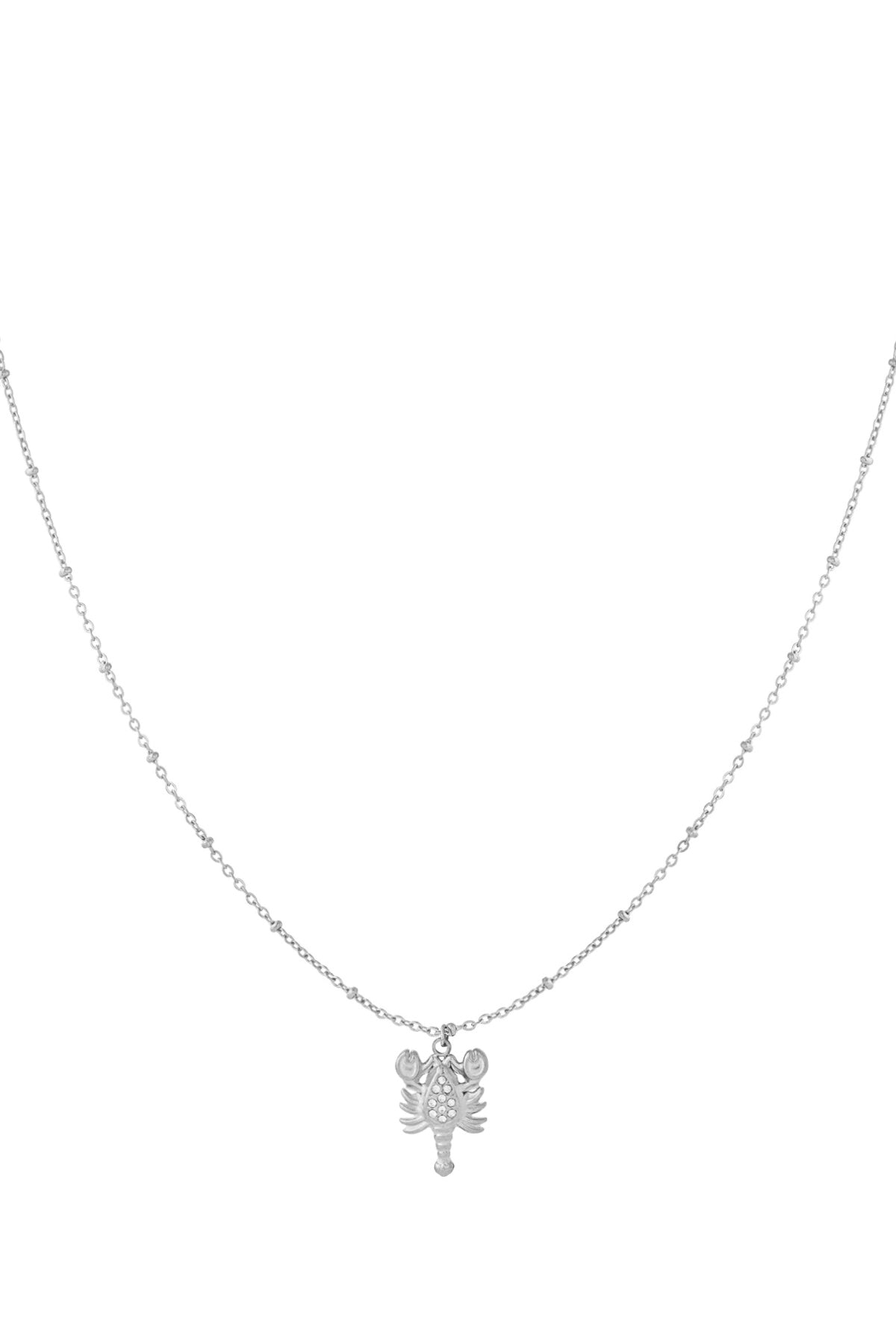 Goud & Zilver Scorpio Spark Ketting RVS – Goud & Zilver – gedragen op model | Tudor Gems