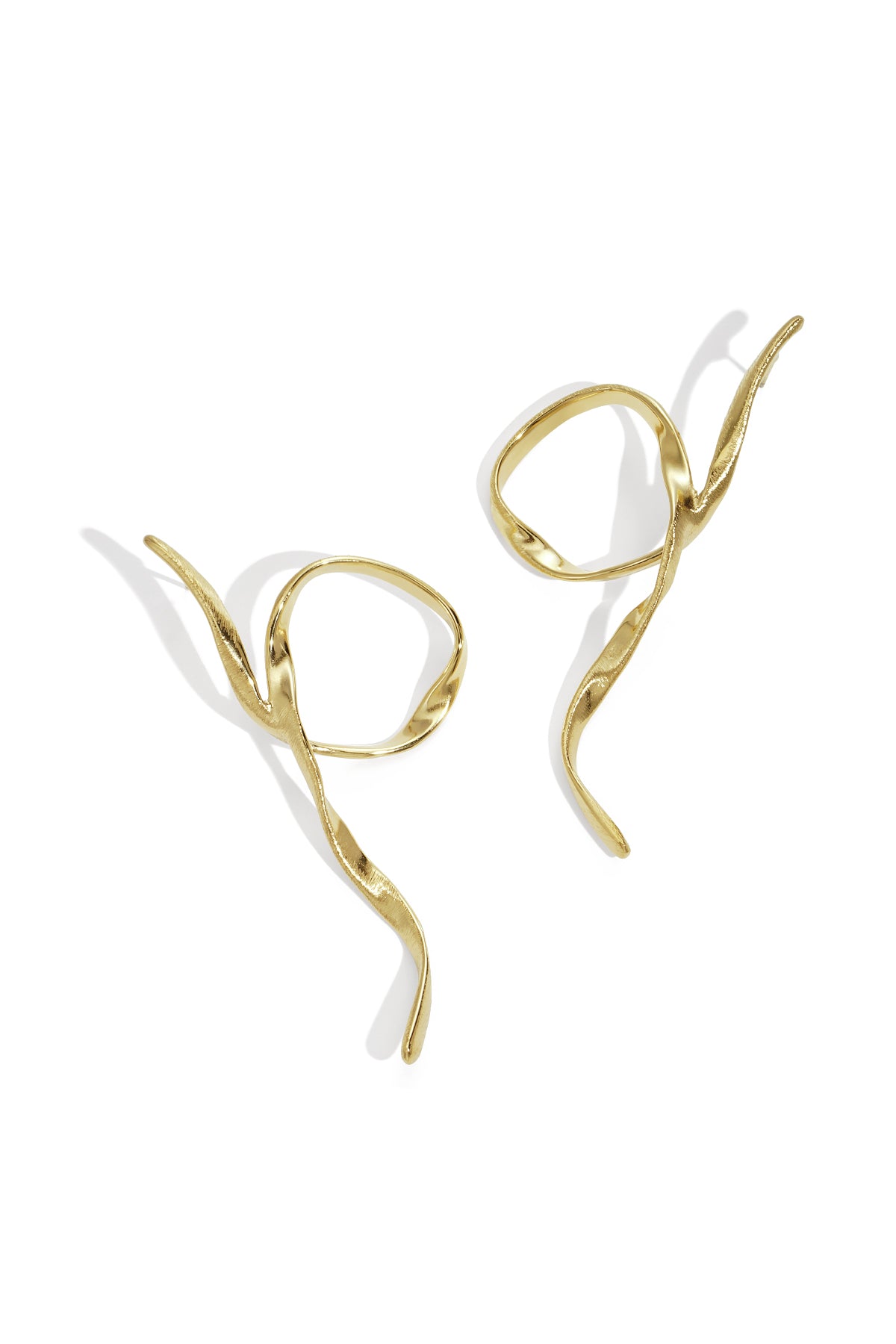 Goud & Zilver Luna Twist Statement Oorbellen RVS – Goud & Zilver – productfoto | Tudor Gems