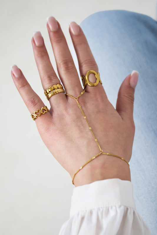 Alba Fijn Handchain van roestvrij staal in goud en zilver | Tudor Gems
