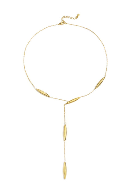 Goud Seraphina Drop Chain Ketting RVS Goud – productfoto | Tudor Gems