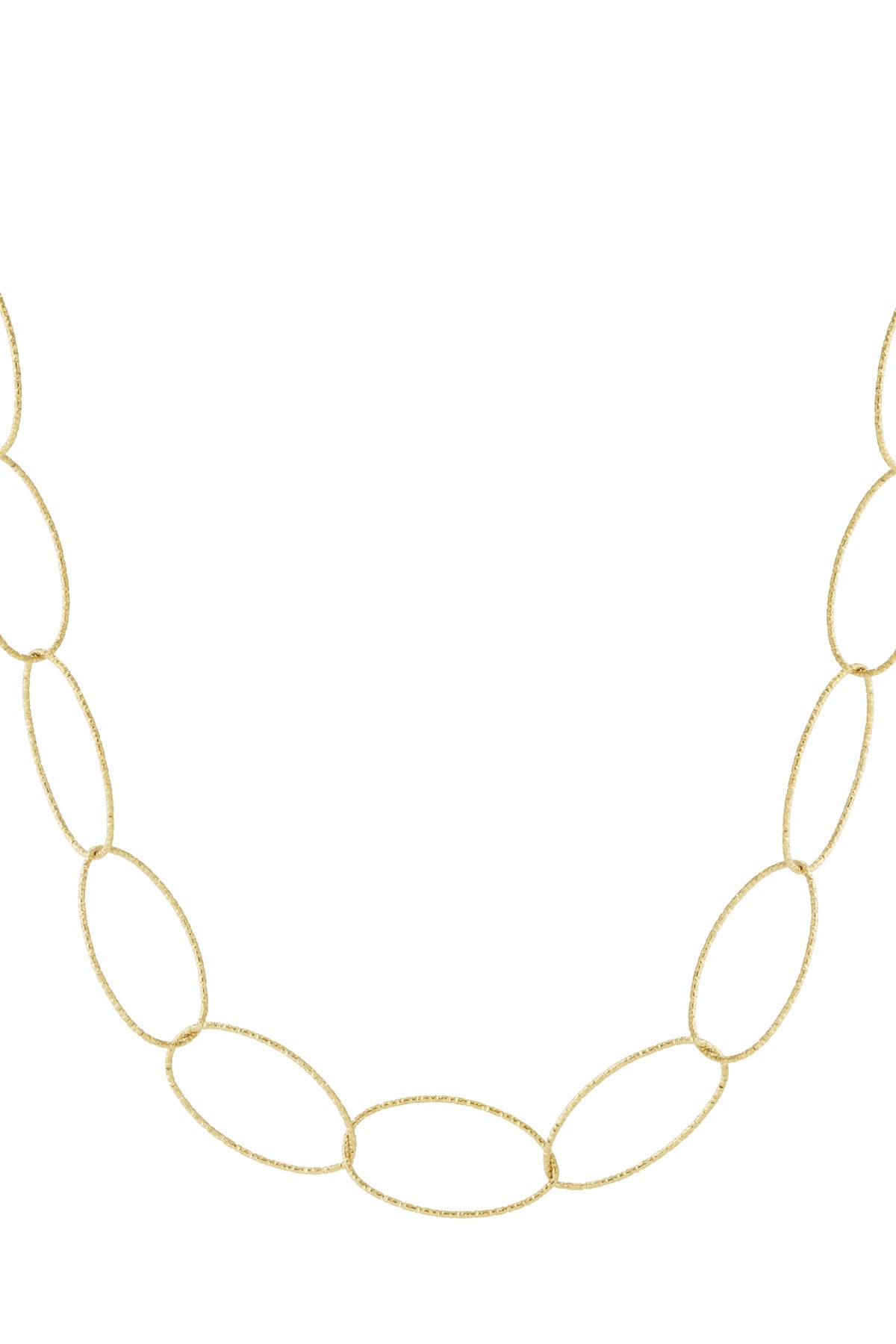Goud & Zilver Valeria Oval Chain Ketting RVS Goud & Zilver – productfoto | Tudor Gems