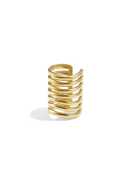 Sienna Meerlaags Ear Cuff RVS Goud – productfoto | Tudor Gems