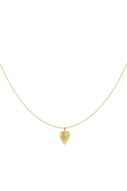 Charming 14K Gold Plated Heart Pendant Necklace