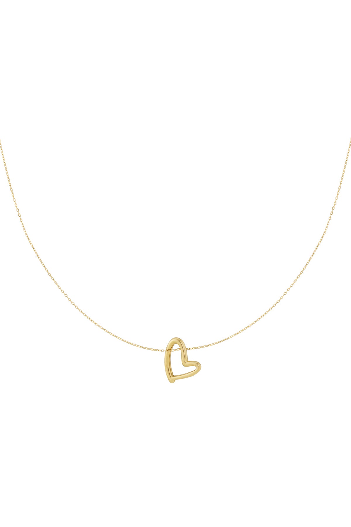 Goud & Zilver Mini Heart Ketting RVS – Goud & Zilver – productfoto | Tudor Gems