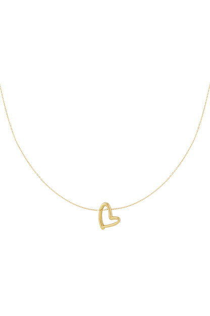 Goud & Zilver Mini Heart Ketting RVS – Goud & Zilver – productfoto | Tudor Gems