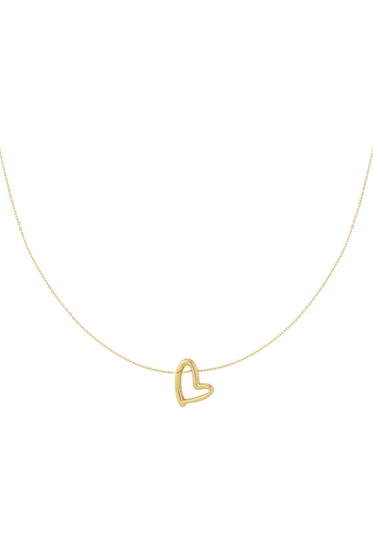 Goud & Zilver Mini Heart Ketting RVS – Goud & Zilver – productfoto | Tudor Gems