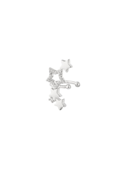 Goud & Zilver Stella Star Ear Cuff RVS Goud & Zilver – gedragen op model | Tudor Gems