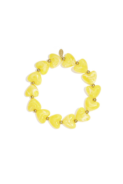 Goud & Roze Sweet Pulse Heart Bracelet – Kralen Hart Armband RVS Goud & Kleuren – foto 22 | Tudor Gems