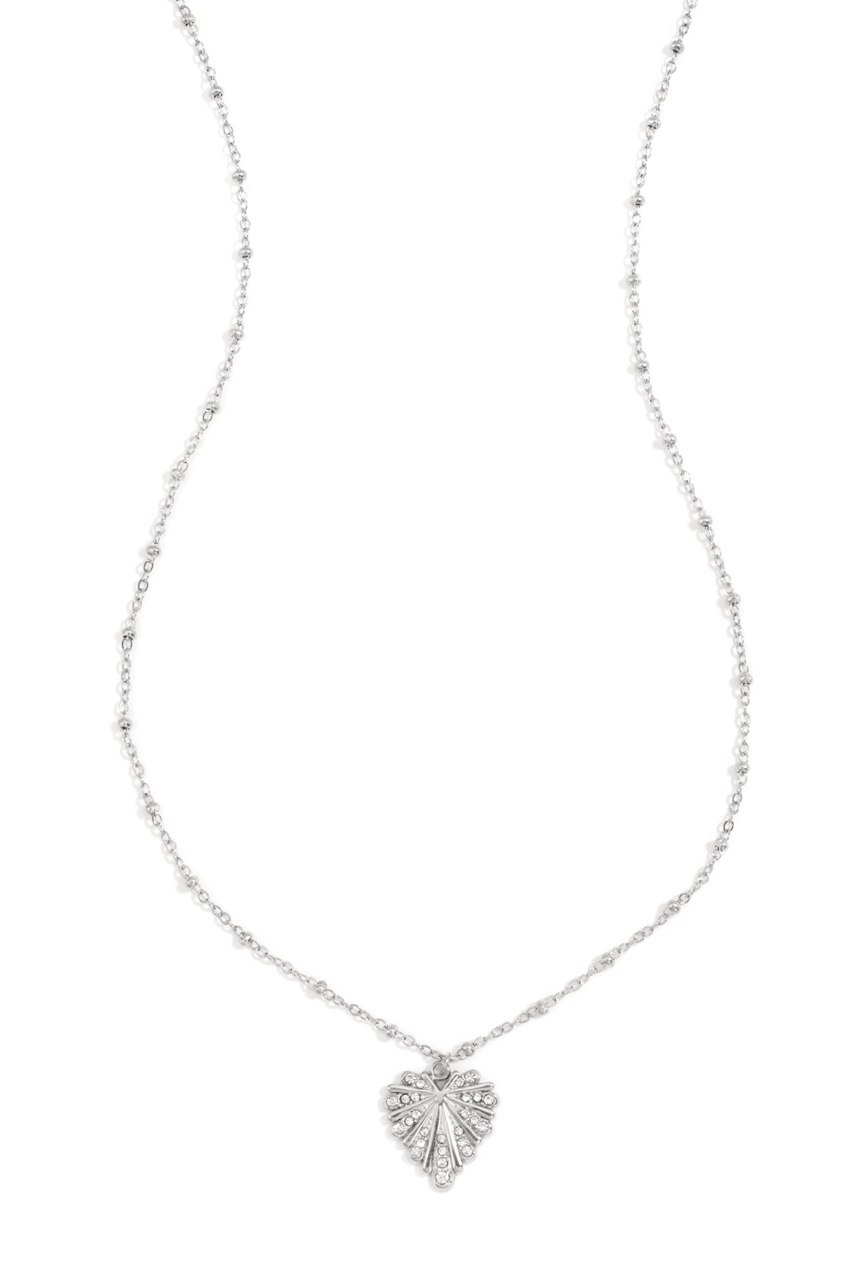 Goud & Zilver Premium Sunburst Hart Ketting Goud & Zilver – RVS Damesketting – gedragen op model | Tudor Gems