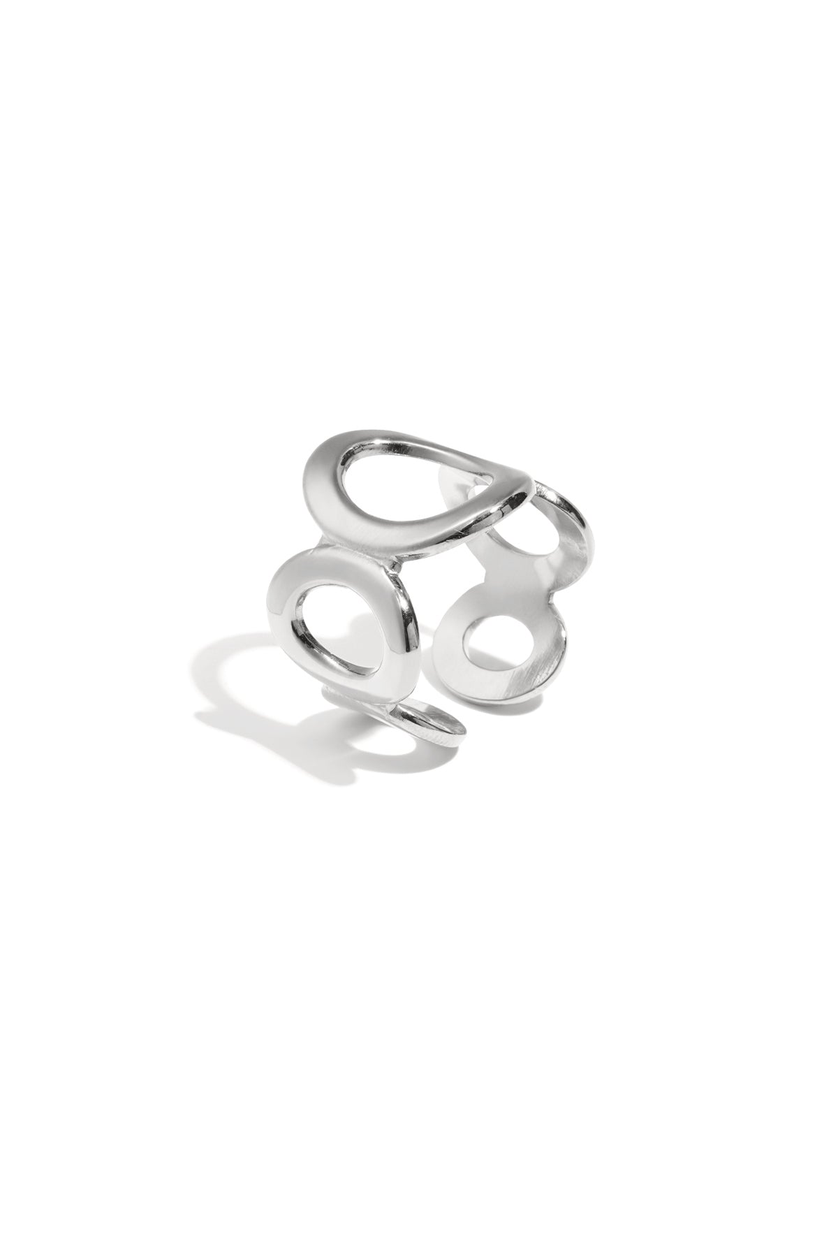 Goud & Zilver Orbit Open Circle Ring RVS Goud & Zilver – lifestyle shot | Tudor Gems