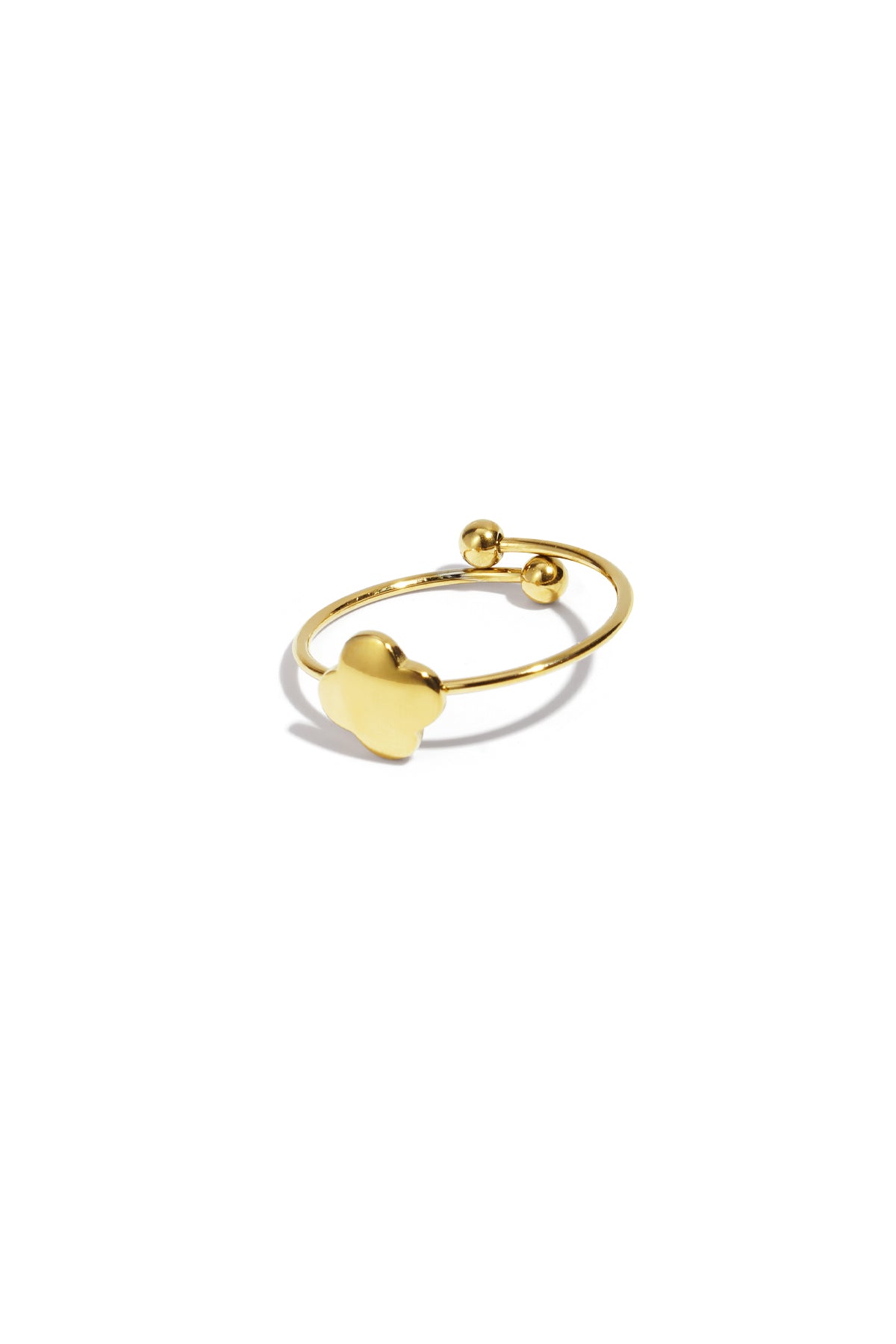 Goud & Zilver Clover Girl Ring – RVS Ring Goud & Zilver – productfoto | Tudor Gems