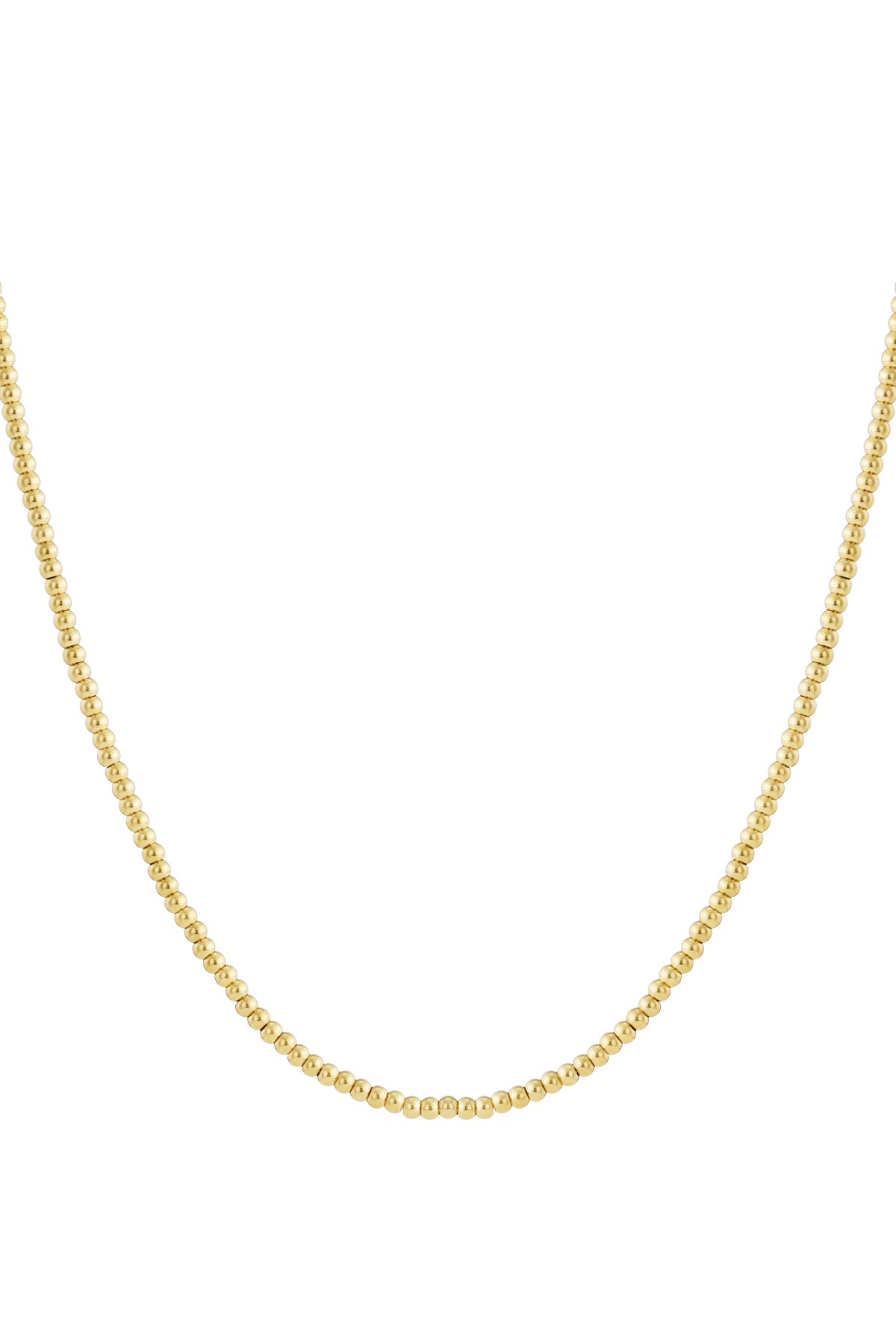 Zilver Zilveren 5mm Bolletjesketting RVS Dames – Tijdloze Minimalistische Ketting – productfoto | Tudor Gems